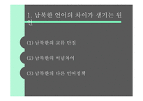 남북한 언어의 차이 보고서-3