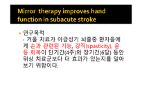 Mirror therapy improves hand function in subacute stroke A randomized controlled trial -6
