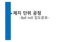제지 단위공정 BALLMILL입도분포-1