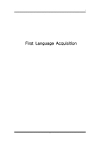 First Language Acquisition-1