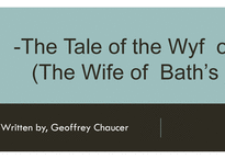 The Tale of the Wyf of Bathe (The Wife of  Bath’s Tale)-1