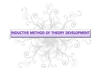 Inductive Method of Theory Development-1