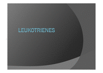 의대 본과 4학년 PK과제 Leukotrienes-1