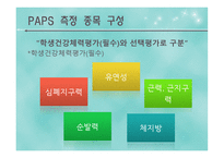 학교건강체력평가(PAPS) - 특징, 종목 구성 -5
