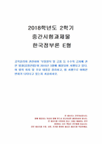 2018년 2학기 한국정부론 중간시험과제물 E형(김영란법의 취지 및 내용 정리)-1