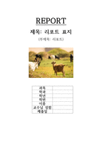 리포트 표지 - 몽골 양떼2-1