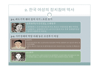 여성의 정치세력 한국 여성의 정치 한국 정치 여성 정치 정치참 활성화 정치참여 역사 여성의 정치참여 역사-7