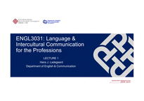 ENGL3031-Lecture 1 (1) intercultural communication 다국적소통 강의ppt  홍콩이공대학교사회학강의-1