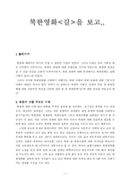 [영화감상문] 북한영화<길>감상문-1