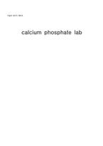 [구강생화학] calcium phosphate lab-1