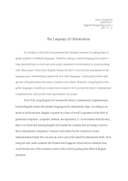 [영어영문과, 언어학, 국제학] [영문] Language of globalization-1
