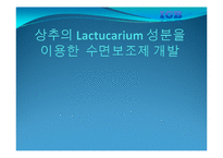[생명공학] 상추의 Lactucarium 성분을 이용한 수면보조제 개발-1