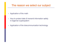 [수체계] The ElGamal Cryptosystem & An Application to the splicing of telephone cables(영문)-3