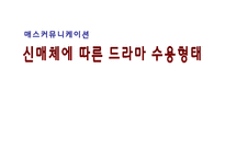 [매스컴] 신매체에 따른 드라마 수용형태-1