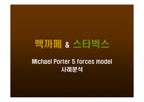 [경영전략] Michael Porter(마이클포터)의 5 forces model 사례분석(맥카페와 스타벅스)-1