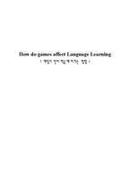 [영어교육] 게임이 언어 학습에 미치는 영향(영문)-1