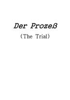 [독일문학] 프란츠 카프카 소송(Der Prozeß)-5
