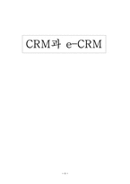 [마케팅]CRM과 e-CRM-1