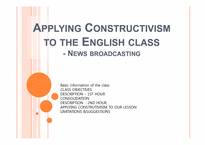 [교육공학] Applying Constructivism to the English class(영문)-1