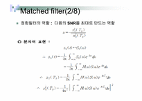 Matched Filters, Correlator, ML-8