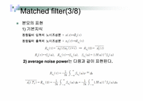 Matched Filters, Correlator, ML-9