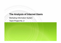 [마케팅정보시스템] The Analysis of Internet Users(영문)-1