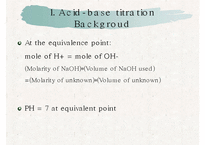 [유기화학실험] Determination of acid and salt concentration by titration2-6