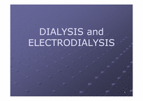 DIALYSIS and ELECTRODIALYSIS(영문)-1