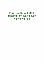 [생태공학]Phytoremediation을 이용한 제2연화광산 주변 오염지역 토양의 생물학적 복원 설계-1