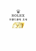 Rolex 롤렉스시계 브랜드관리 조사-1