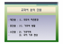 한국지리 교과서 분석 -대단원 2. 국토와 자연 환경 단원-3