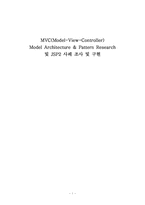 [객체지향프로그래밍 설계] MVC(Model-View-Controller) Model Architecture & Pattern Research 및 JSP2 사례 조사 및 구현-1