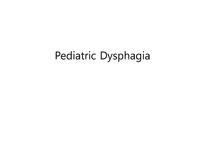 [작업치료] 소아 삼킴장애(Pediatric Dysphagia)에 대하여-1