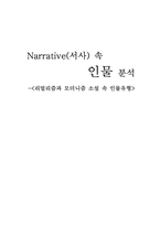 Narrative(서사) 속 인물 분석(리얼리즘과 모더니즘 소설 속 인물유형)-1