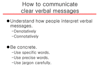 [비즈니스 커뮤니케이션] 언어적, 비언어적 커뮤니케이션(Verbal & Nonverbal Communication)(영문)-9