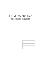 [유체실험] Fluid mechanics(Reynolds number) ,레이놀즈 수-1