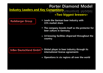 [국제경영] 포터다이아몬드모델(Porter Diamond Model)을 이용한 독일 맥주산업의 경쟁력 고찰(영문)-17
