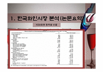 [외식사업관리론] 한국와인시장 분석(논문요약)-6