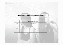 [마케팅전략]엘라스틴의 마케팅 전략-1