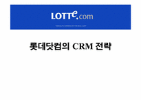 [고객관계관리] 인터넷쇼핑몰 `롯데닷컴`CRM전략-1