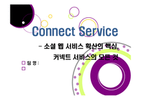소셜 웹서비스 확산의 중심 커넥트서비스에 대하여(커넥트 서비스의 정의 및 특성, 서비스 사례 및 시장 동향 분석 등)-1