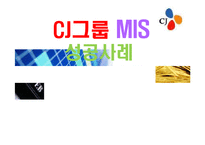 [경영정보] CJ그룹 MIS 성공사례-1