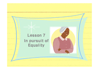 [교육학] 고등학교 2학년 영어 수업지도안-Lesson7, In Pursuit of Equality-1