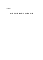 [현대문학] 한국 문학을 통해 본 20대의 풍경-1