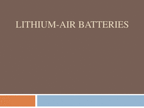 [전지공학] Lithium-Air Batteries(LAB)-리튬에어전지의 미래-1