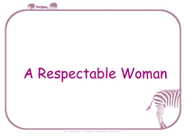 [영어교육] `A Respectable Woman`과 영어독해-1