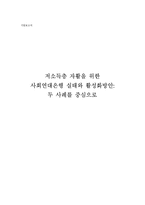 [지역사회복지론] 사회연대은행-1