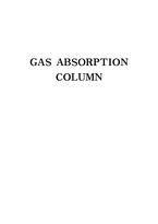 [화학공학실험] GAS ABSORPTION COLUMN-1