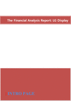 [재무관리] LG Display(LG 디스플레이) 기업보고서-1
