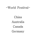 World Festival(중국,호주,캐나다,독일)(영문)-1